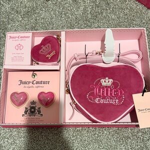 Juicy Couture Pink Heart Bag and Lip Gloss Duo